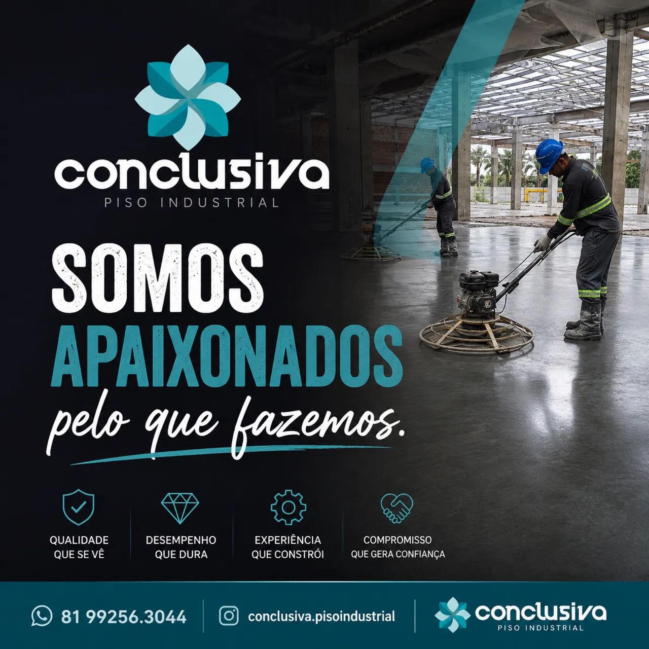 Piso de concreto polido. - Foto 3