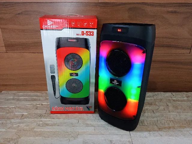 Caixa Buetooth Grasep D-s33 30w C/ Microfone e Controle Remoto - Foto 4