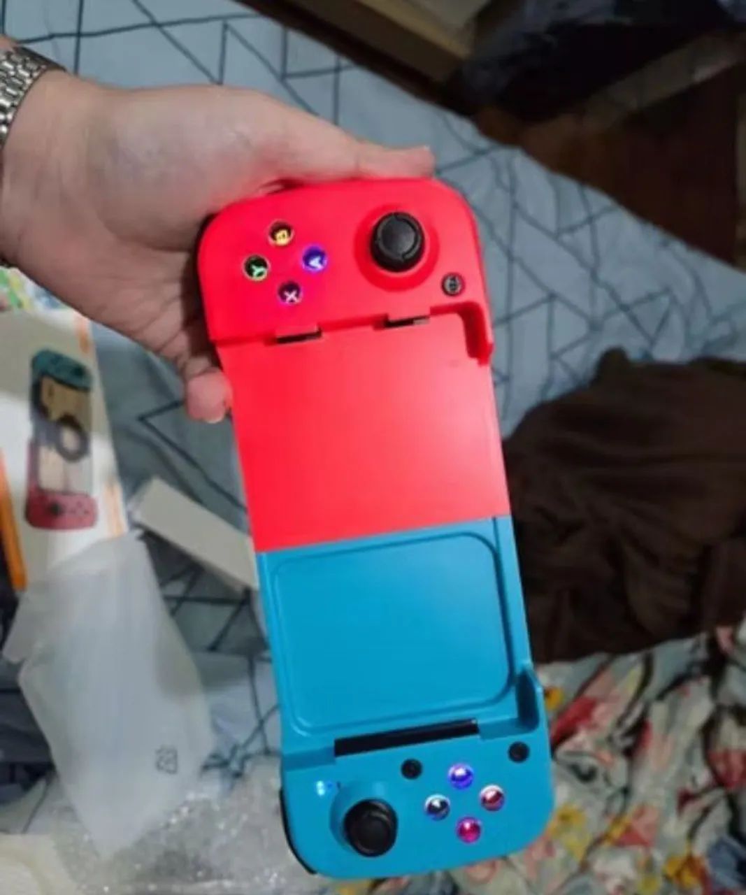 Controle Gamepad Bluetooth para Celular Extensível Recarregável iOS Android