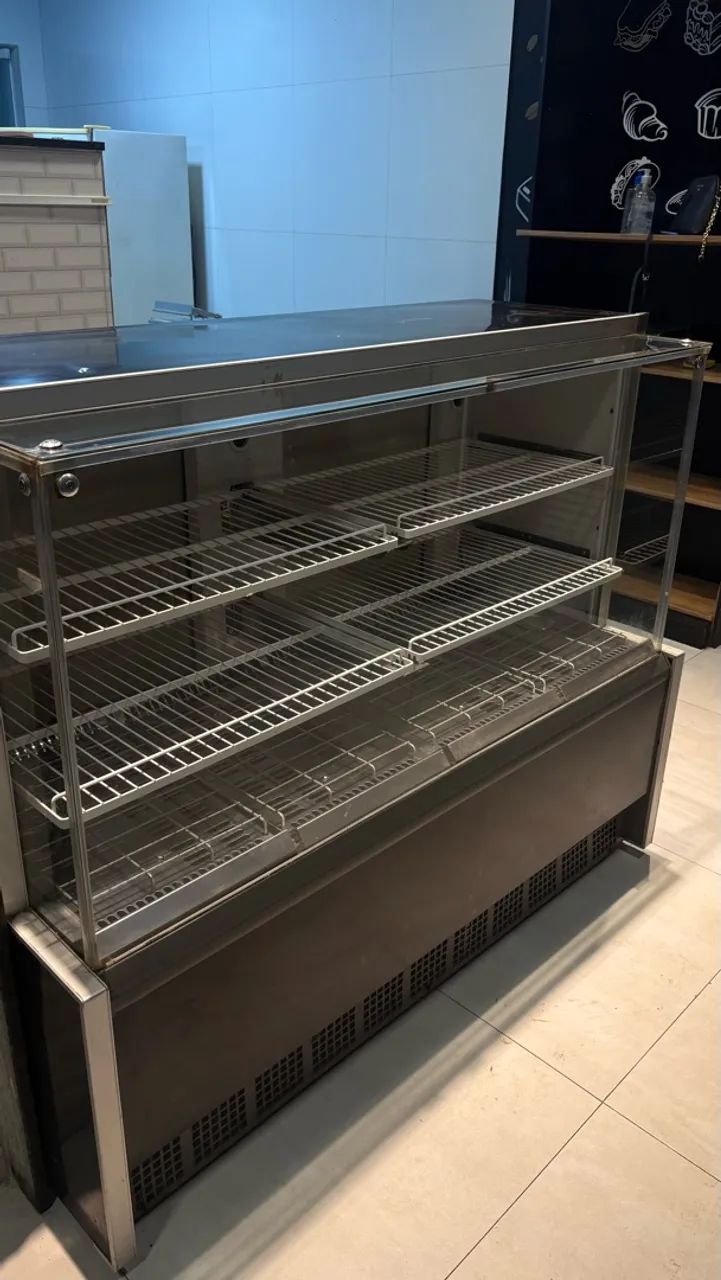 Estufa Expositora Comercial em Aço Inox com Vidro e Prateleiras