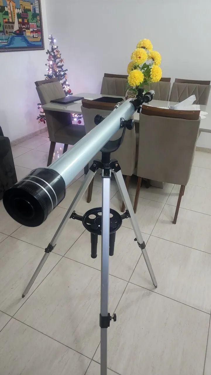 Telescópio Astronômico Refrator Profissional Com Tripé 90060 - Foto 2