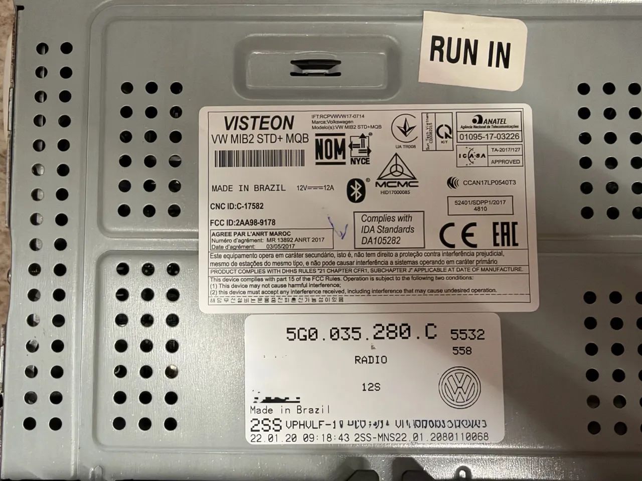 Multimídia Original VW Composition Touch 5G0035280C + Código SAFE - Foto 3