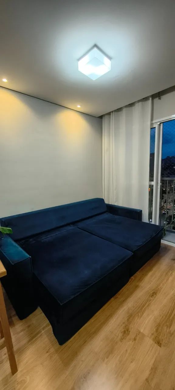 Sofá Retrátil azul 210cm - Foto 2