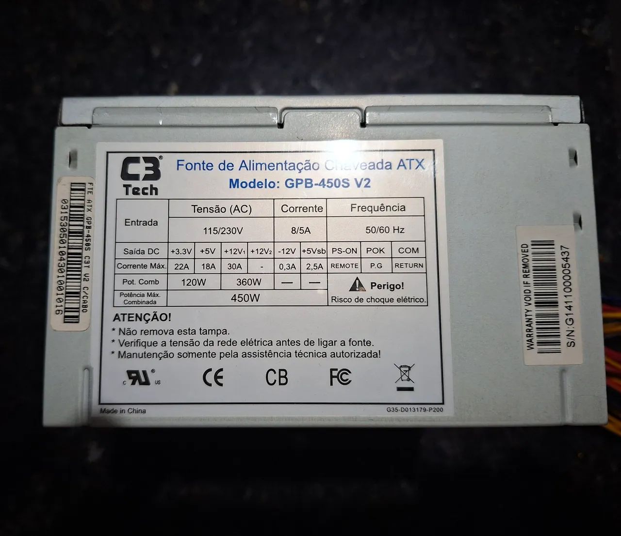 Fonte 450w para PC
