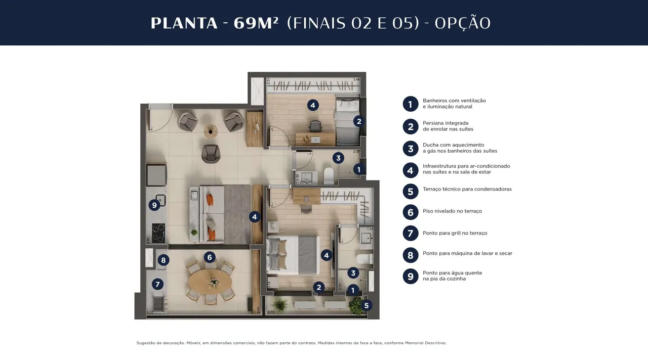 PLANTA 69m²