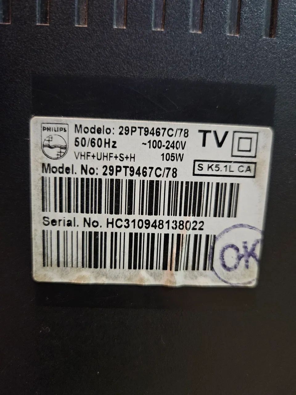 TV de tubo da Philips Ultra Slim - CRT - Funcionando menos de 29 polegadas - Foto 5