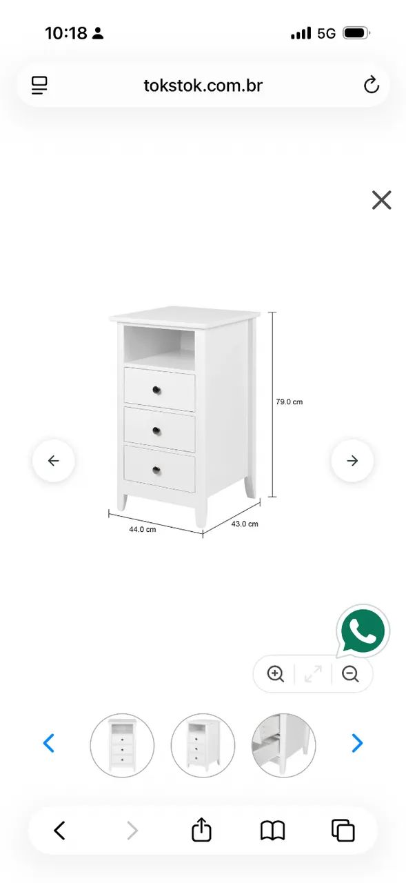 Criado mudo / mesa de cabeceira Tokstok