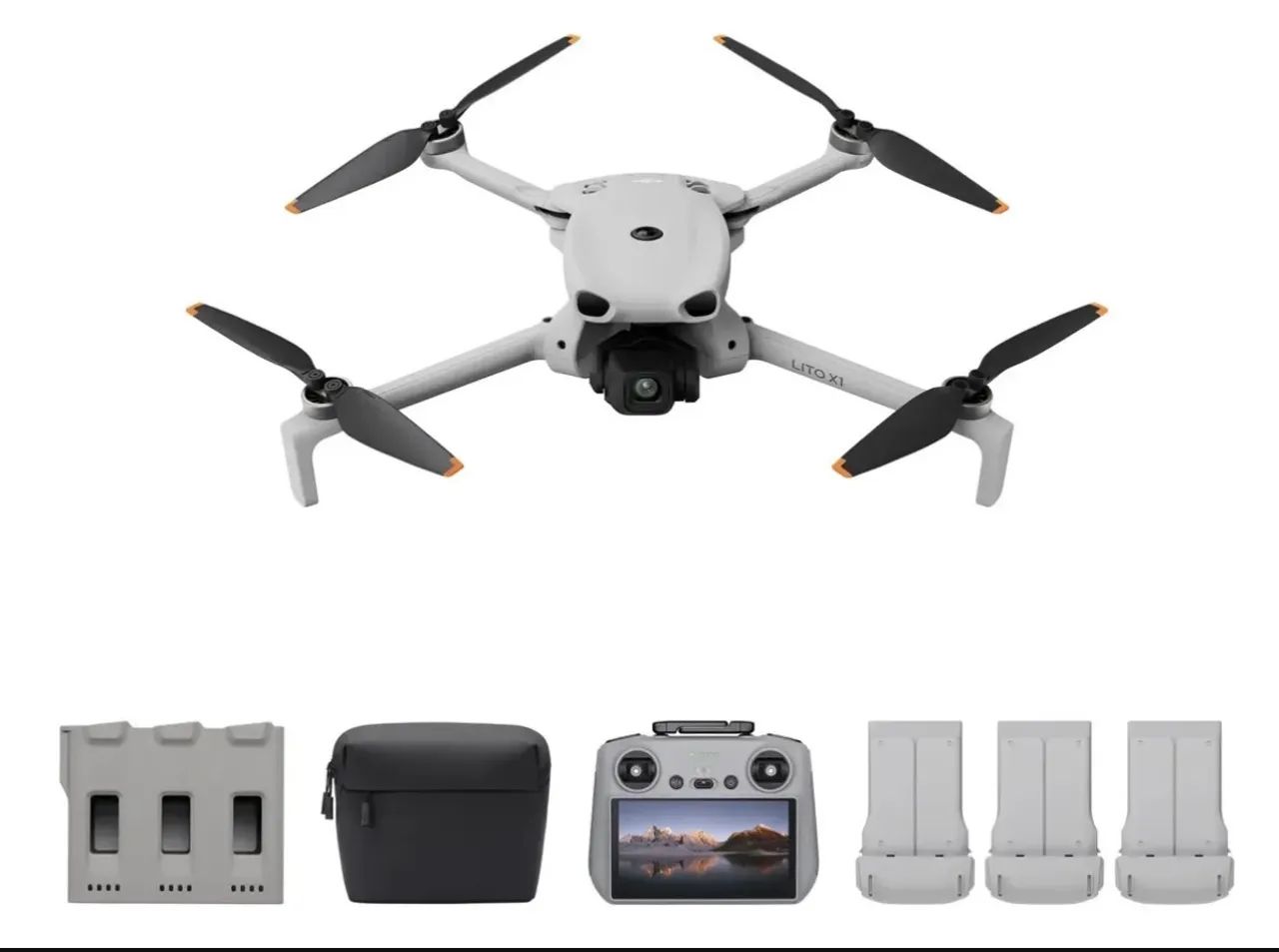 (Lacrado) Drone DJI Lito X1 - Fly More controle com tela RC2 - Foto 4