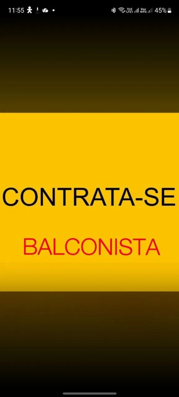 Contrata-se balconista 