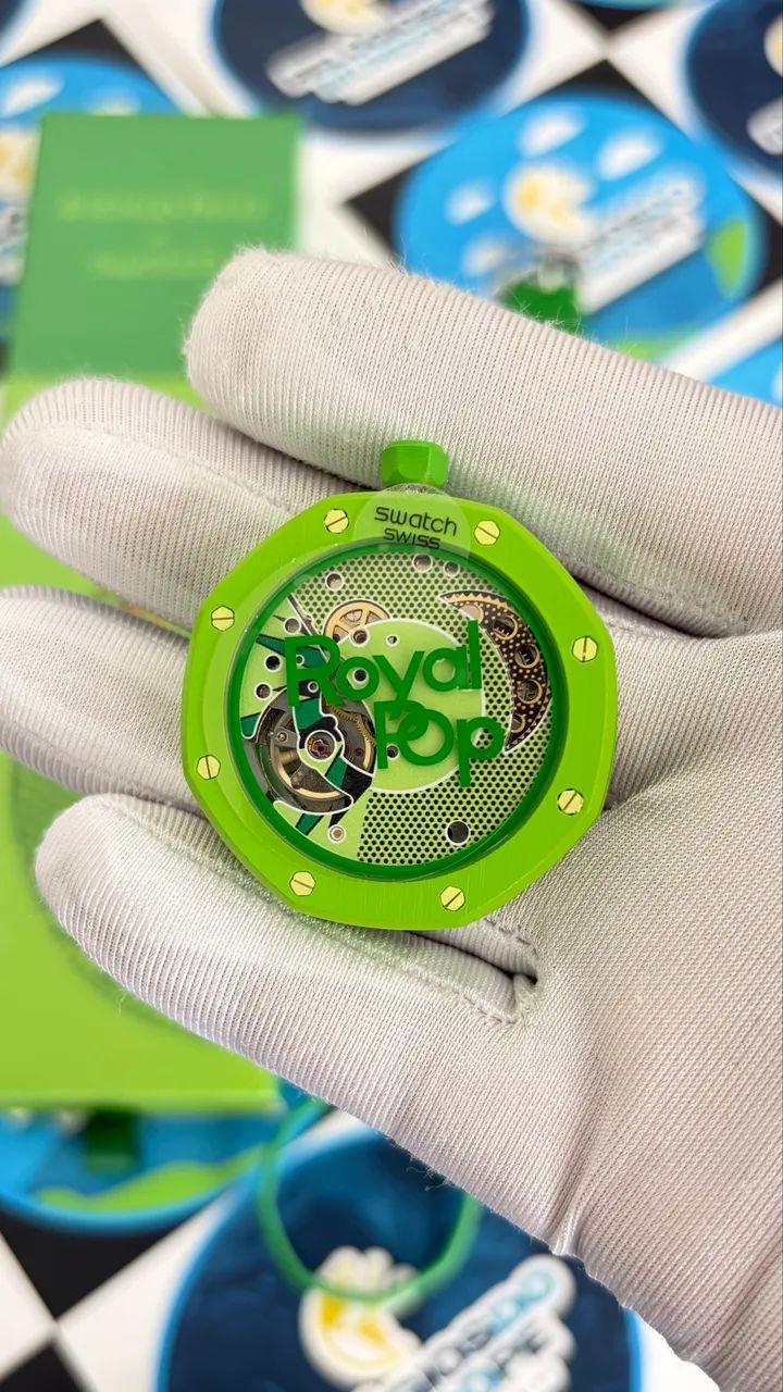 RELÓGIO AP SWATCH ROYAL POP GREEN EIGHT - Acessórios - Torrões