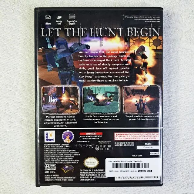 Star Wars Bounty Hunter Original Completo Nintendo Gamecube - Com Card - Foto 2