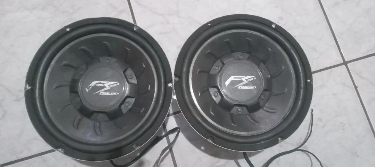 Par Subwoofer 10 polegadas 300rms bobina dupla Falcon 
