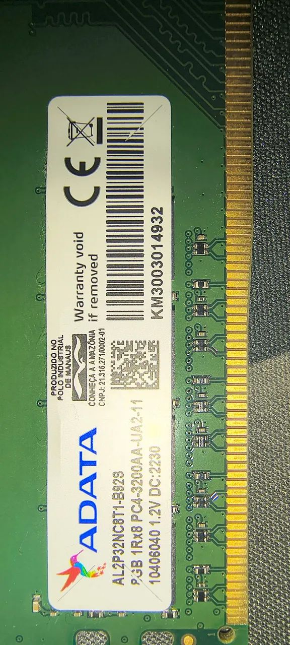 Memória RAM Adata 8gb 3200mhz - Foto 3