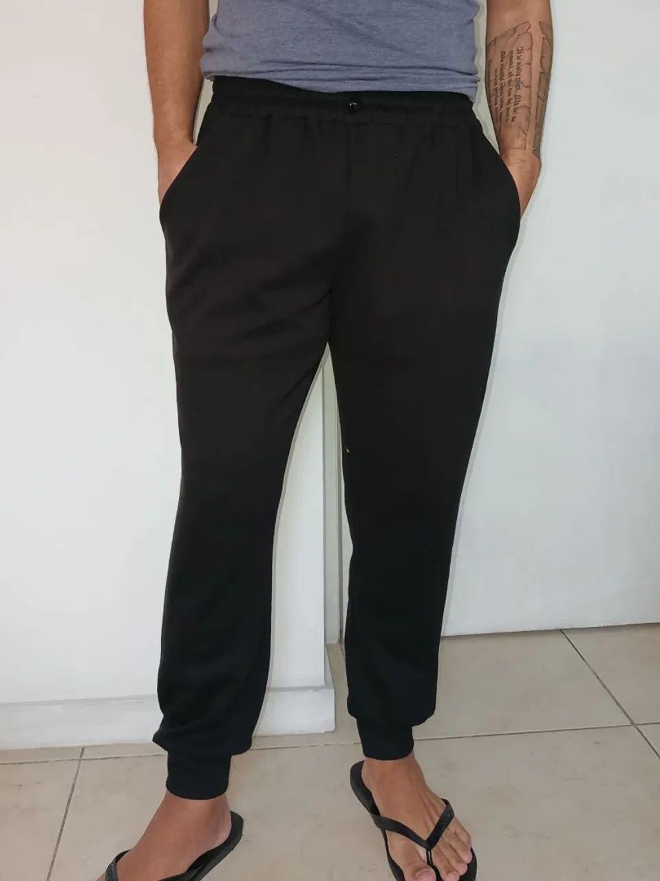 Calça Moletom Preta - Foto 2