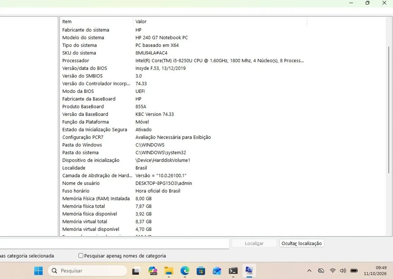 Notebook HP G7 8GB RAM 256SSD Windows 11 + Brinde - Foto 2