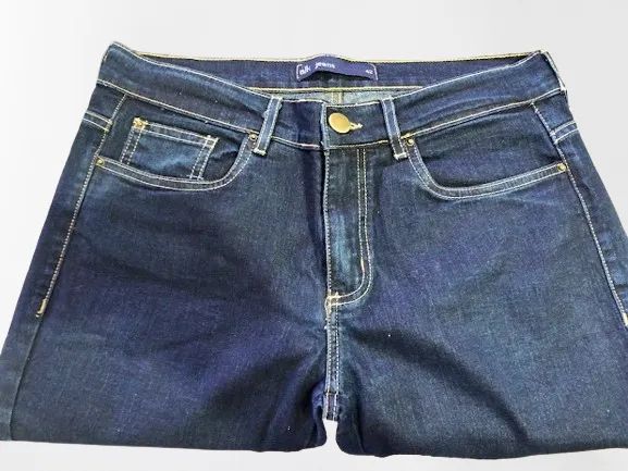 Tamanho 42, calça jeans escuro, nova - Foto 5