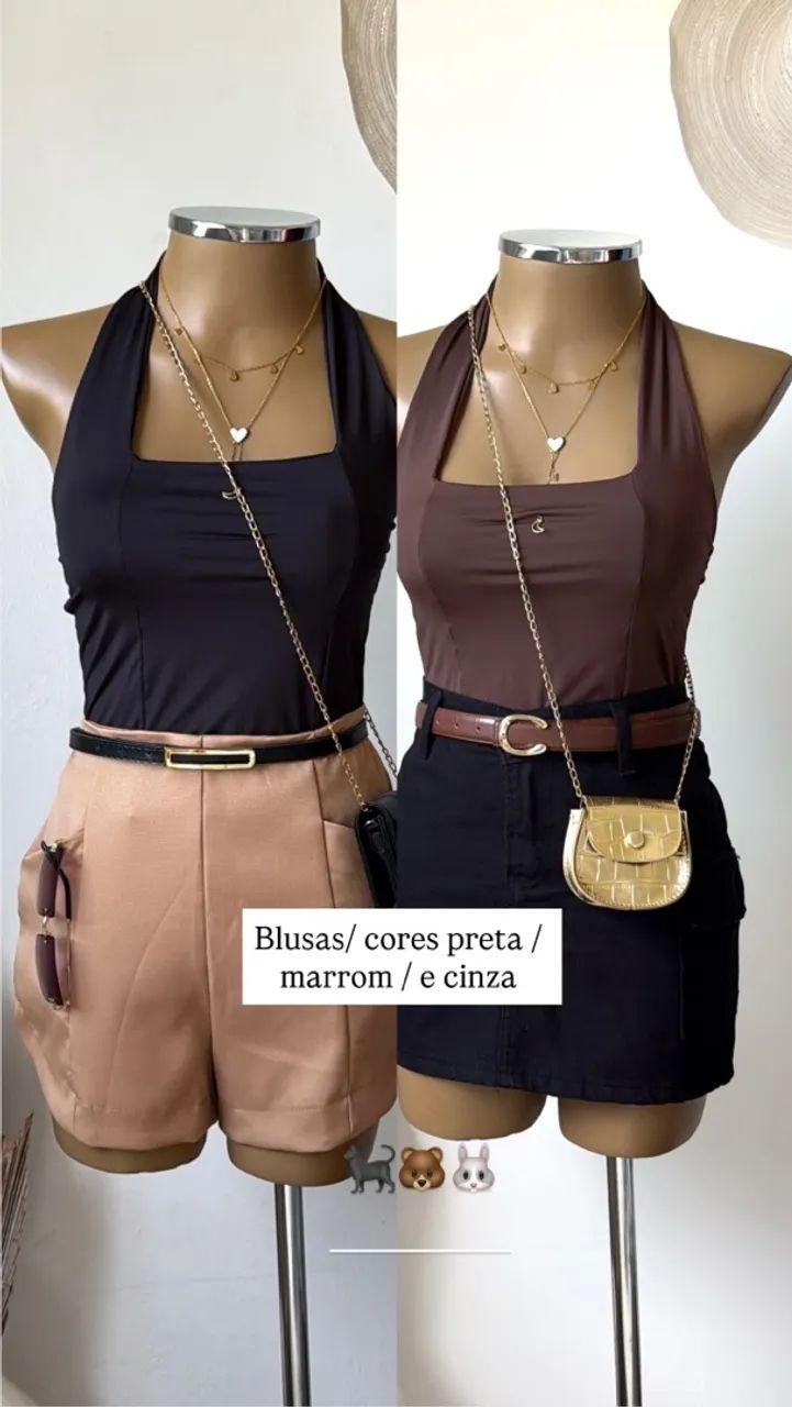 Blusas e cropped blogueira p.m