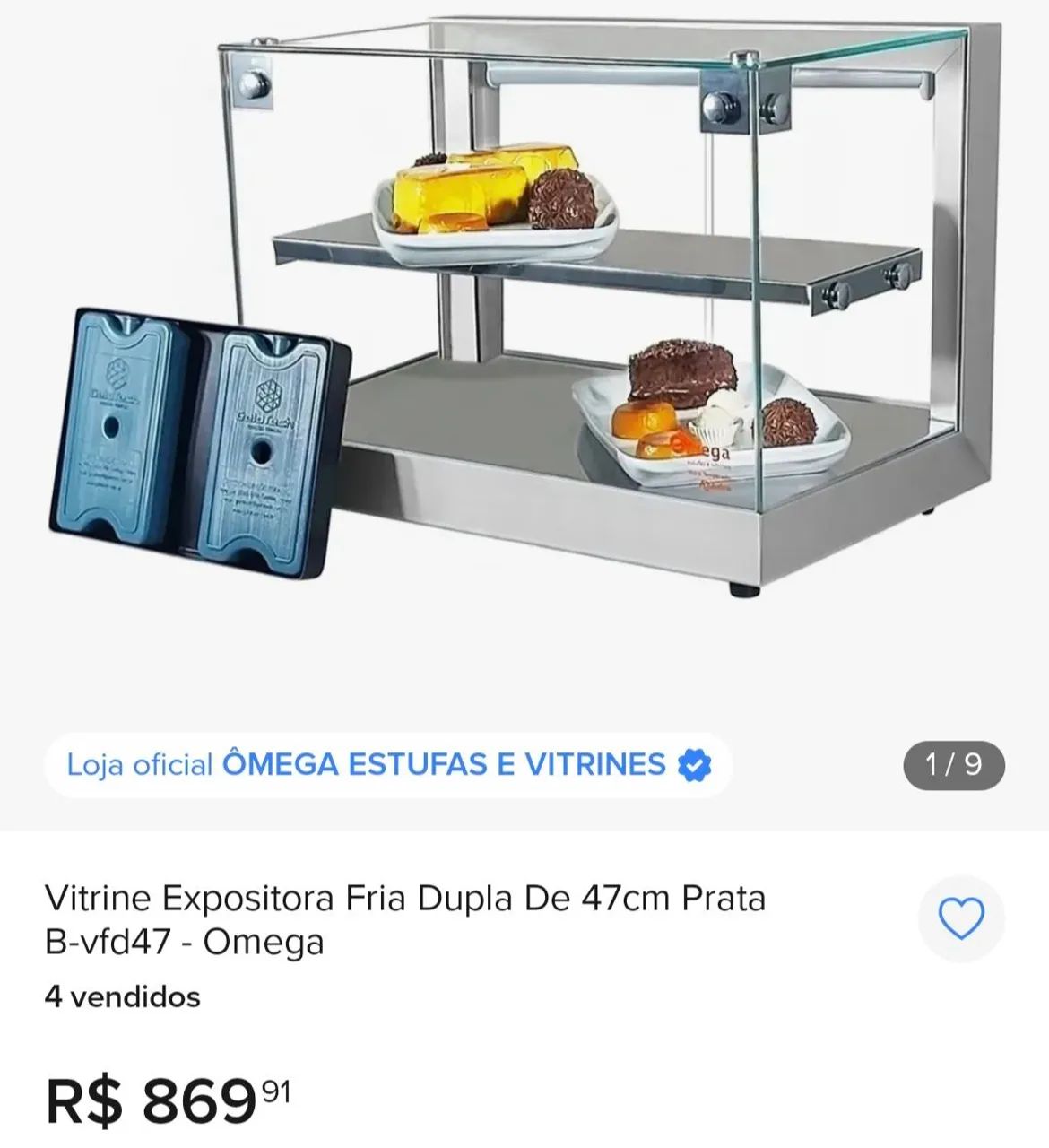 Vitrine Expositora Fria 47cm com LED - Foto 3