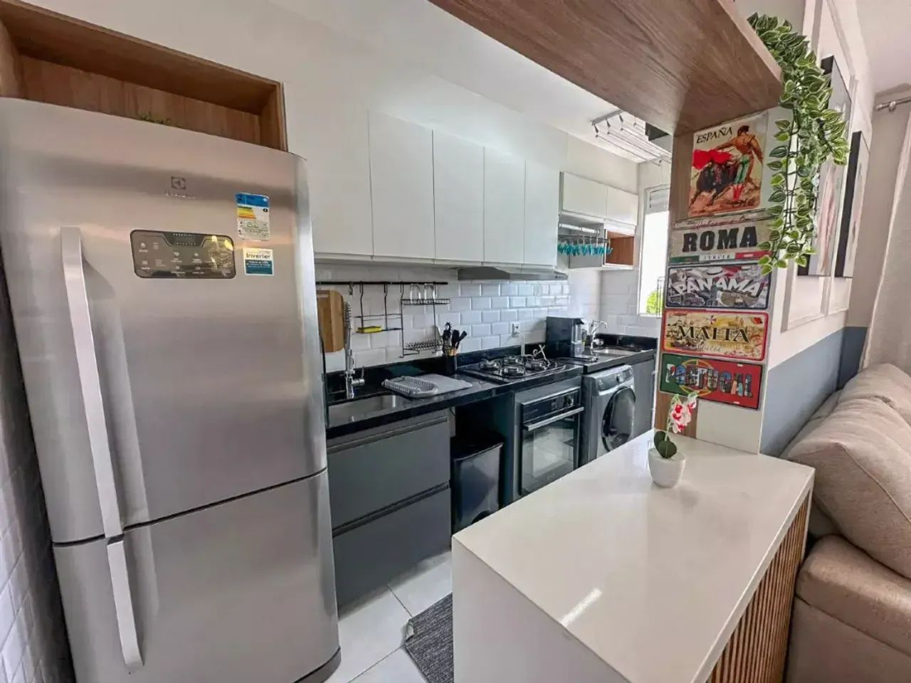 alugo apartamento mobiliado 2 quartos área de lazer completa - Foto 5