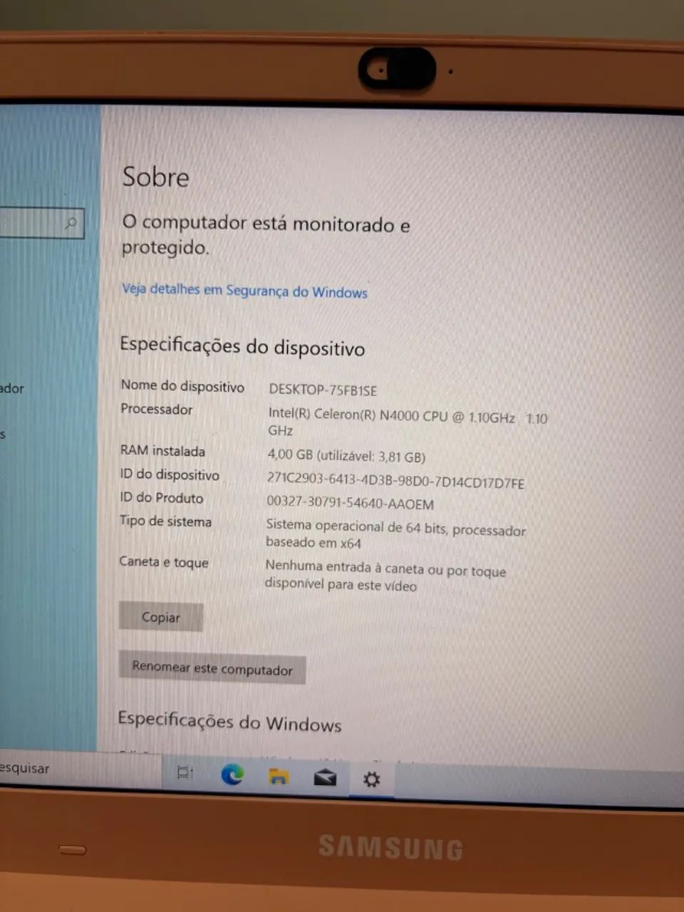 Vendo Notebook Samsung Flash Rosa 64GB - Foto 5