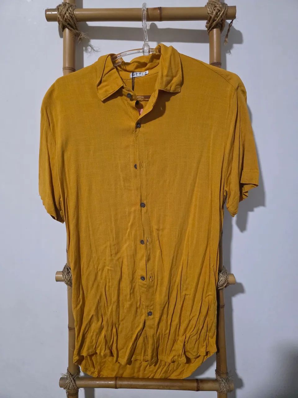 Camisa Linho Manga Curta 