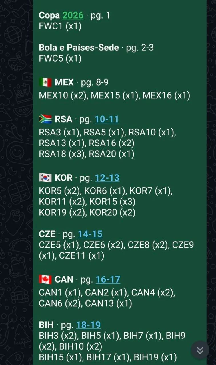 Figurinhas Copa 2026 Troca/ Venda - Foto 2