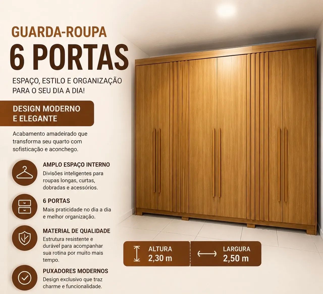 Guarda roupa 6 portas