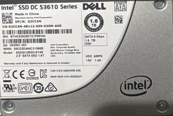 HD SSD SATA Dell 1.6TB 2.5 Servidor e Storage