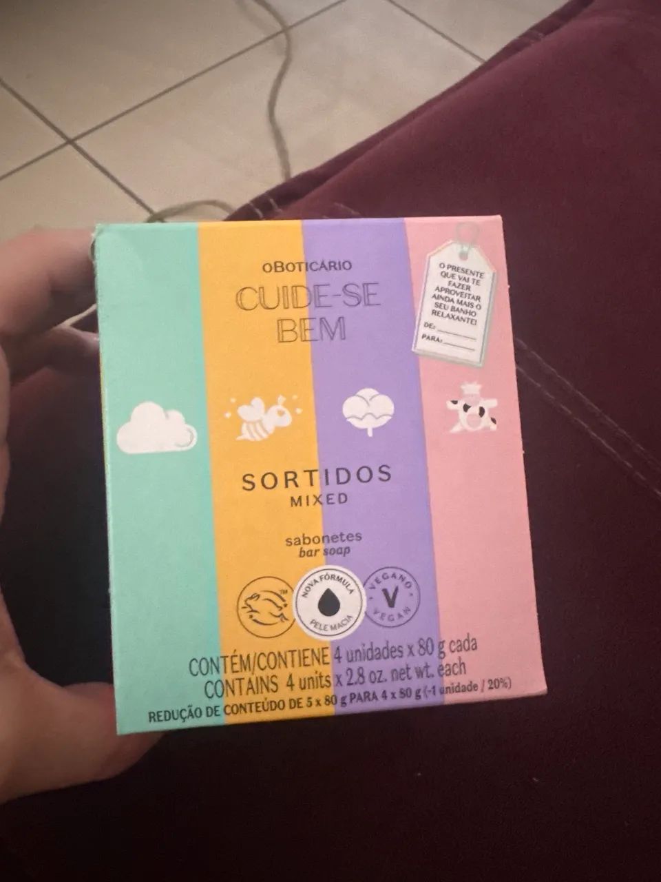 Sabonetes sortidos Boticário 