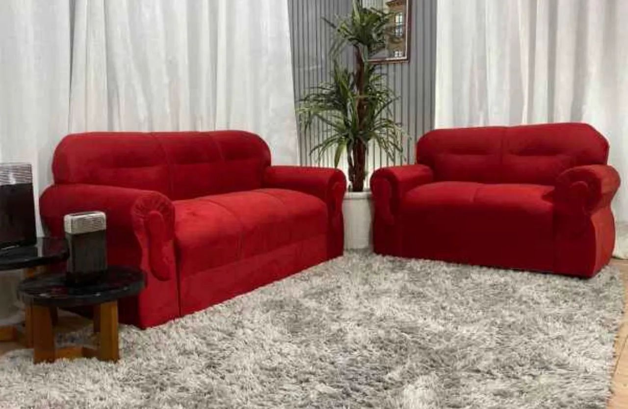 550,00 PROMOÇÃO- sofá conjunto Brasil - 3 e 2 lugares / sofá barato de fábrica - Foto 4