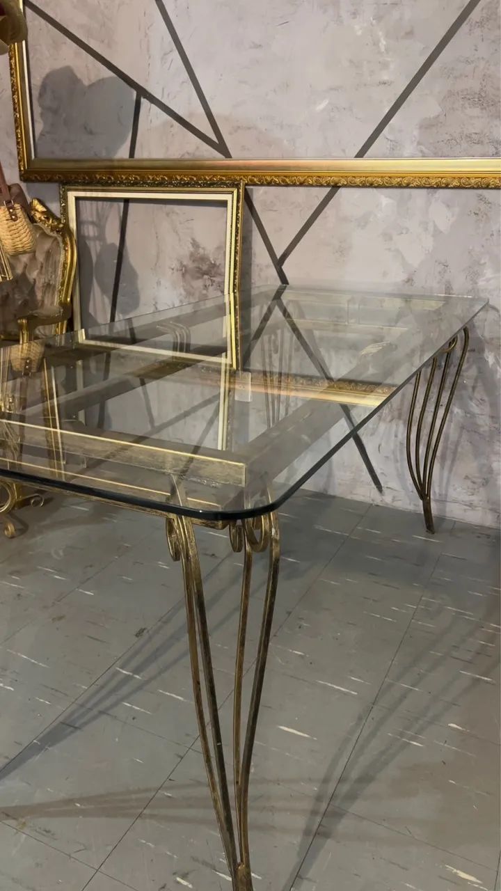 Mesa de Ferro Trabalhada com tampo de Vidro temperado  - Foto 3