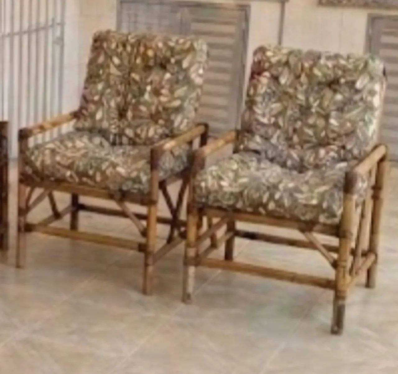 Conjunto de cadeiras de bambu - Foto 3