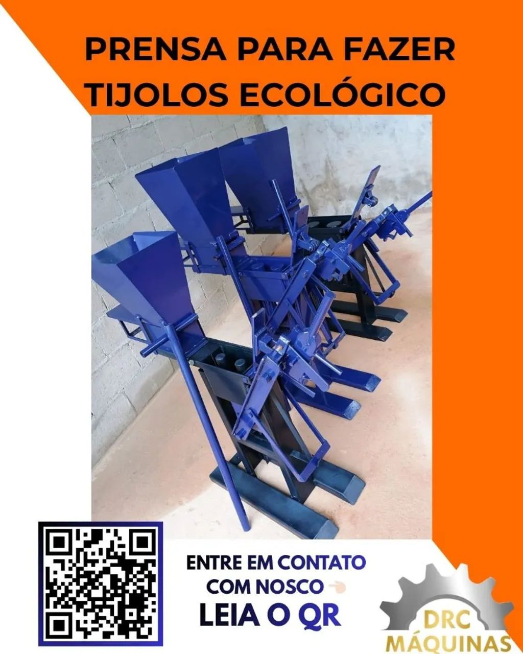 Prensa manual para fazer tijolos ecológico 