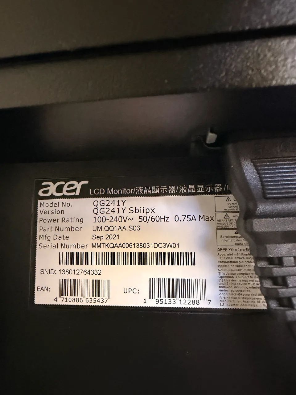 Monitor Gamer Acer Nitro 24? 165Hz - Foto 4
