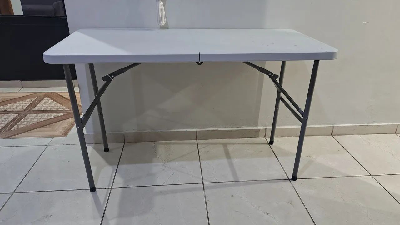 Mesa Dobrável Retangular 122x74cm - Marca Bianchini