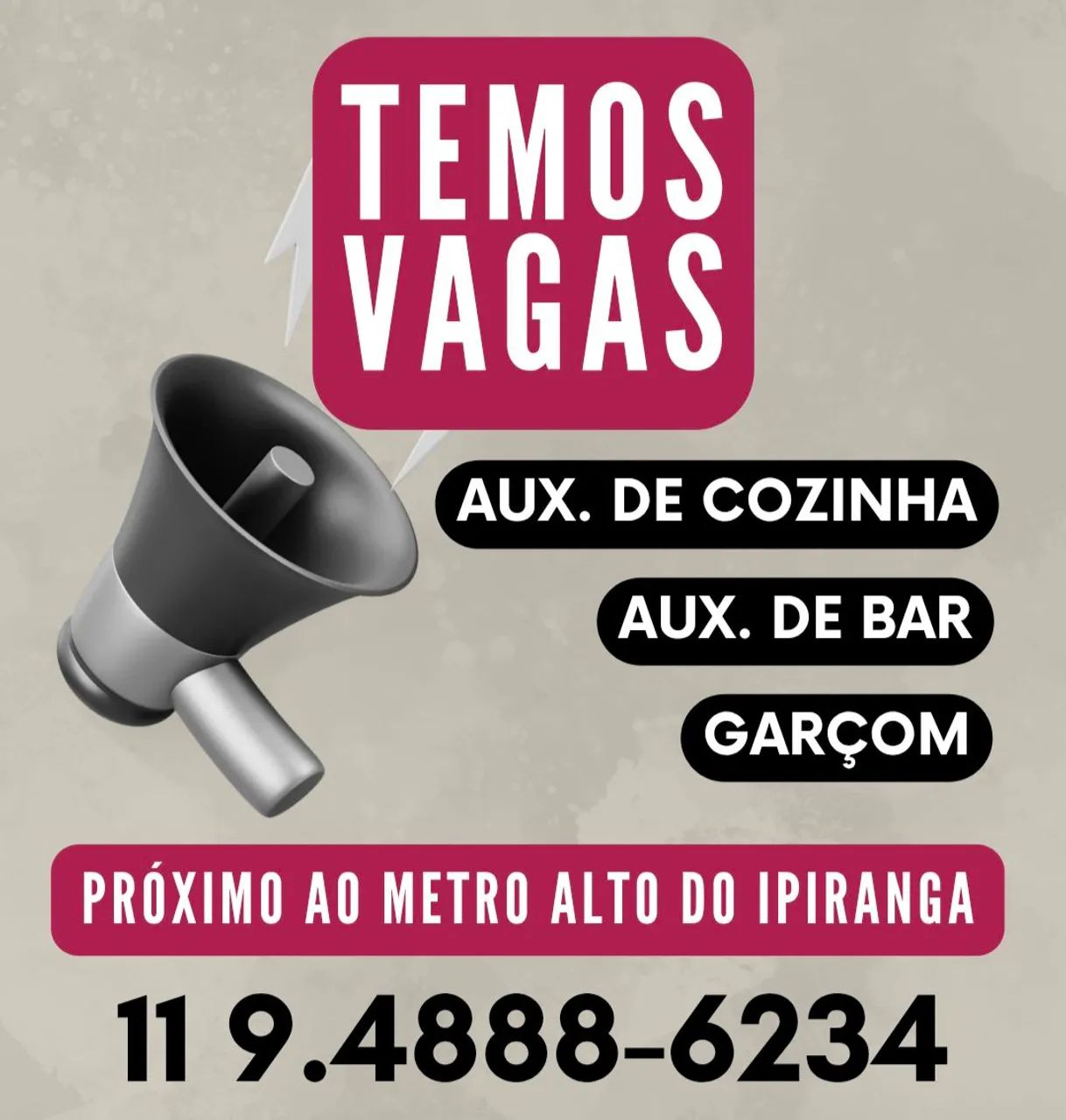 Vaga: Auxiliar de Cozinha