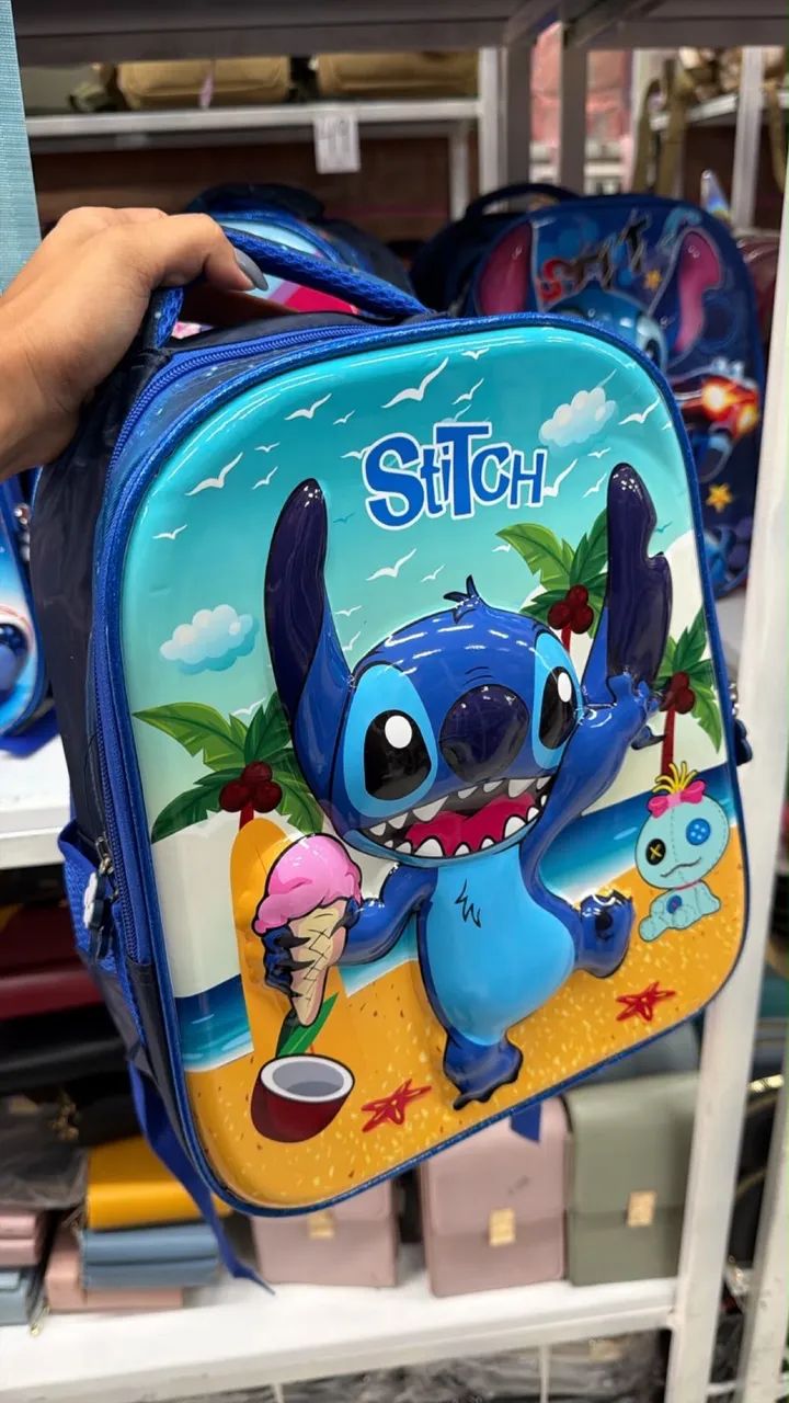 Mochila infantil do Stitch - Foto 4
