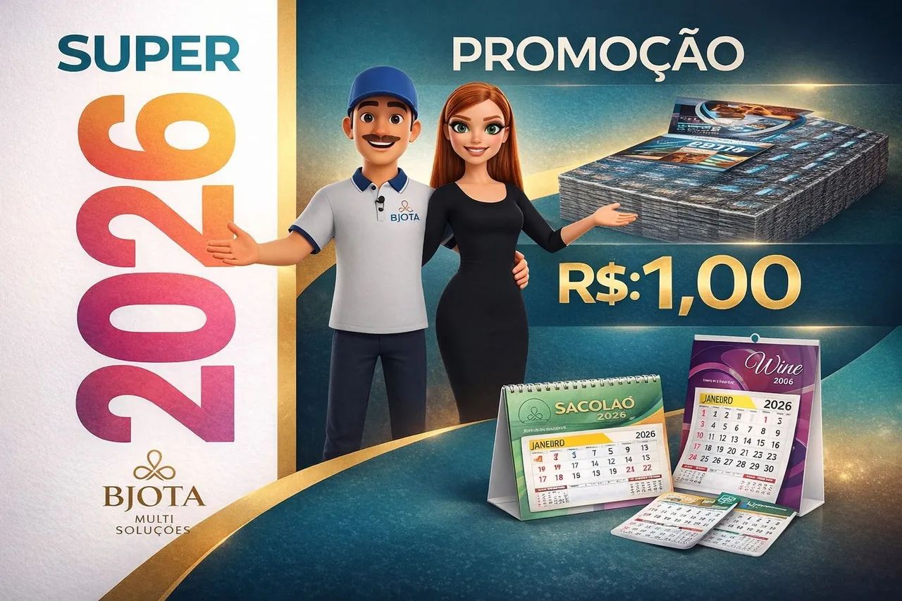 Calendário A4 a laser papel 180g