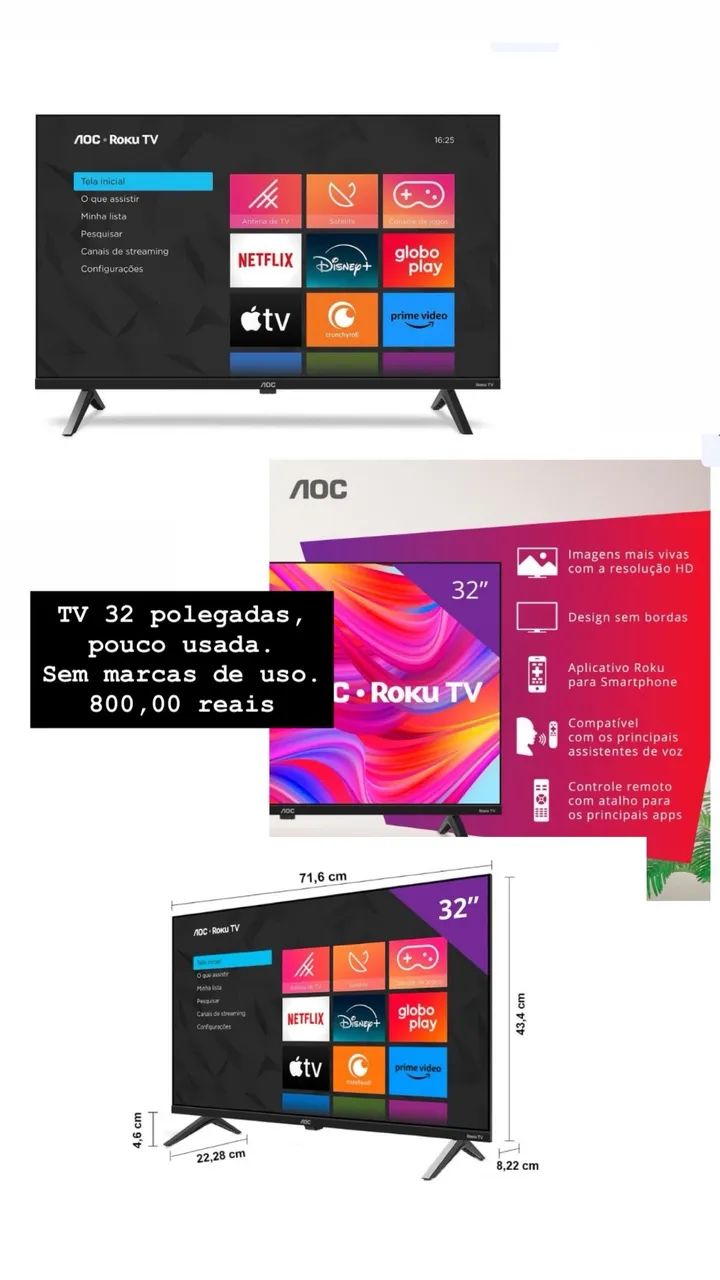 TV 32 polegadas nova! 