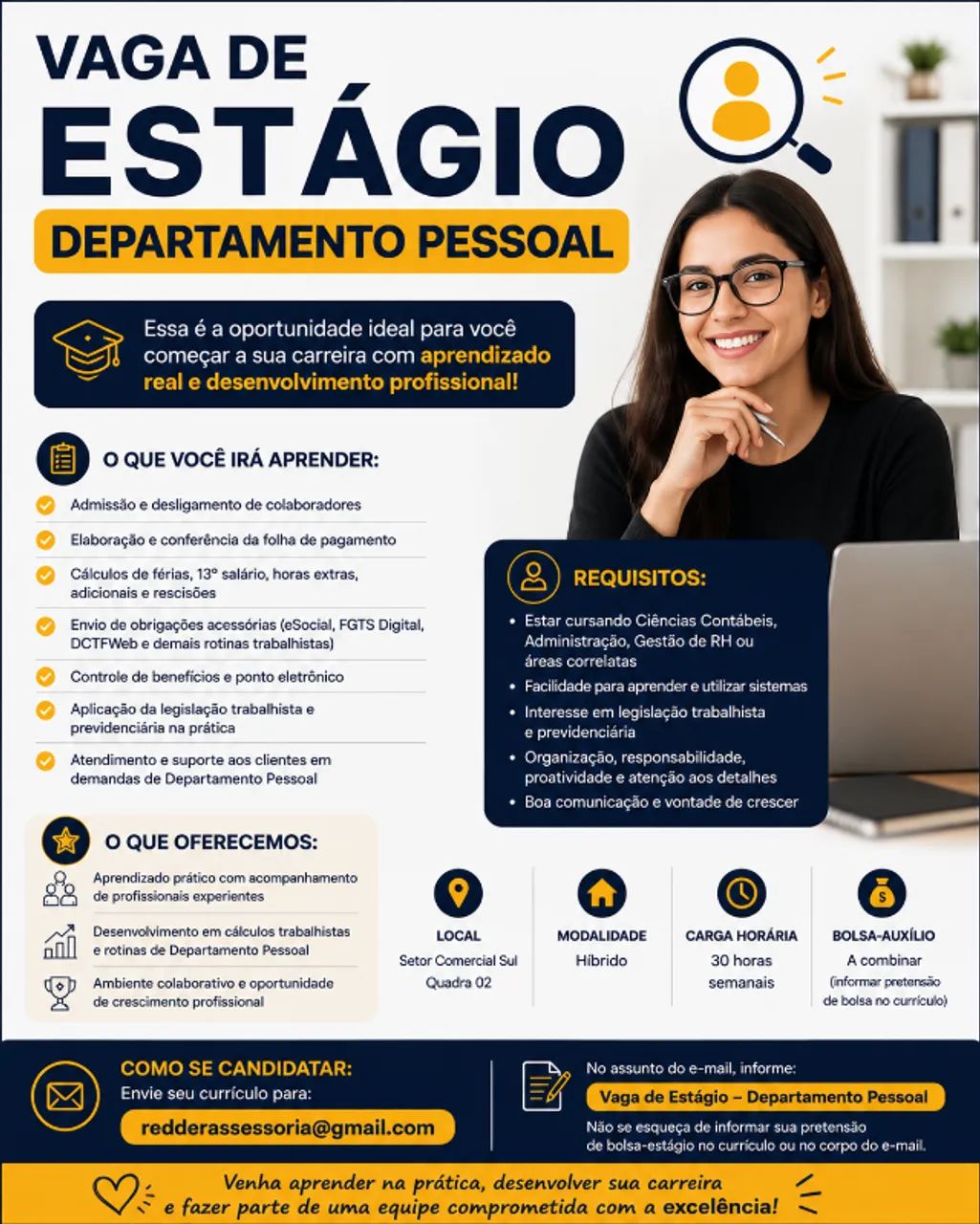 Estágio em Departamento Pessoal