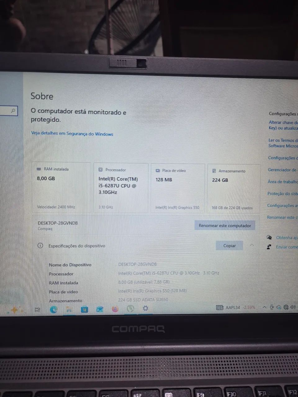 Notebook i5 8GB SSD240 Novíssimo  - Foto 4
