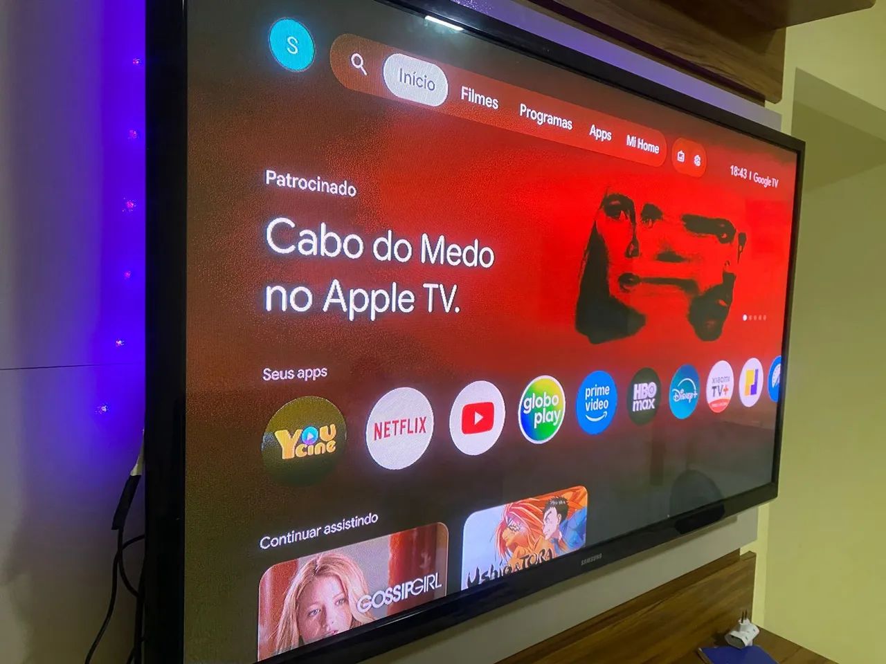 Tv Samsung 51' Plasma já com Mi Box 4k - Foto 3