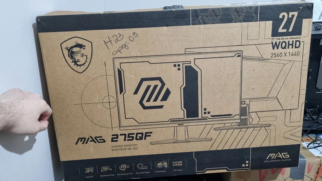 Monitor MSI 27p QHD 180hz IPS 0.5ms