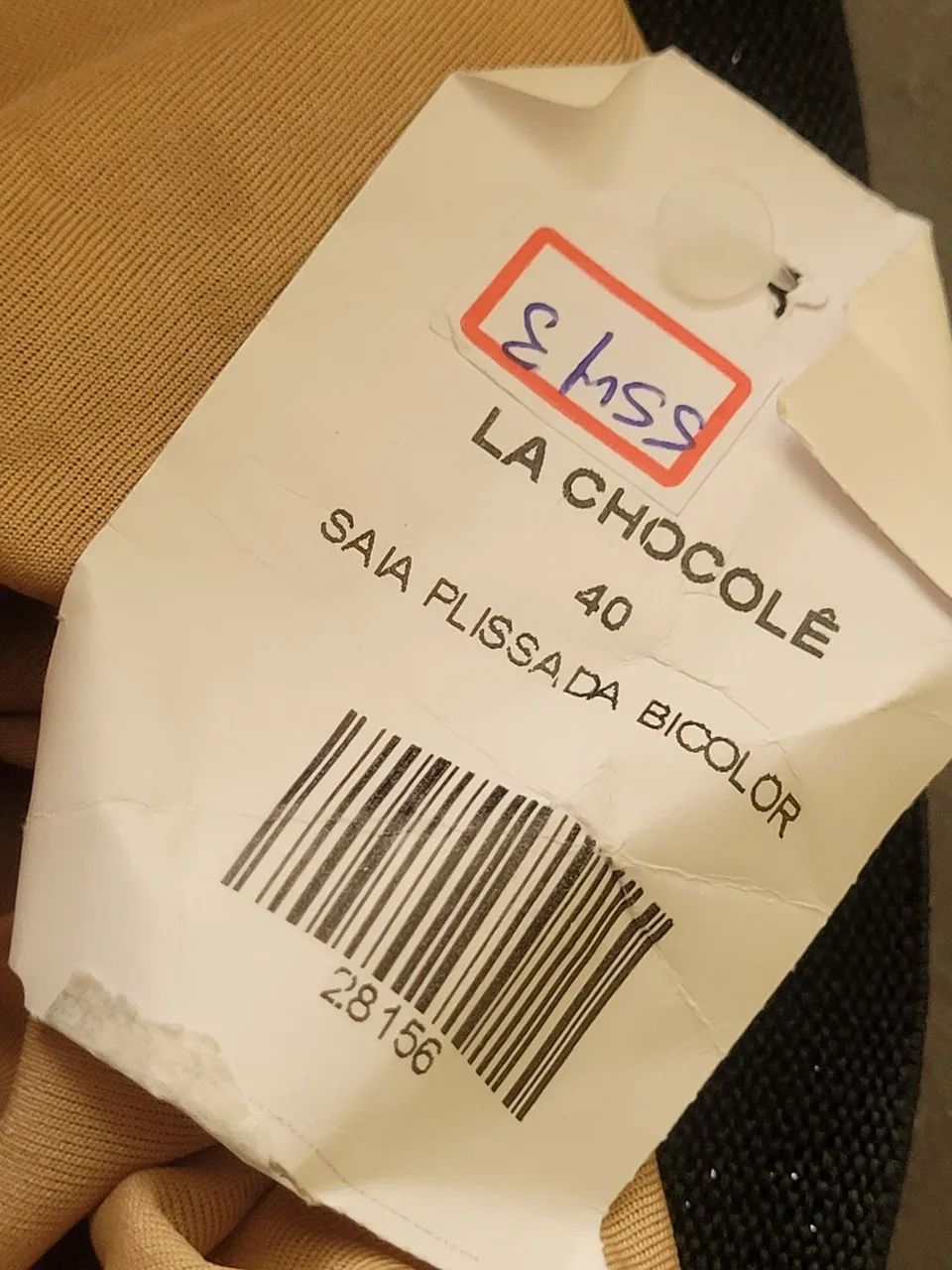 saia la chocolé plissada bicolor, tamanho 40 - Foto 4