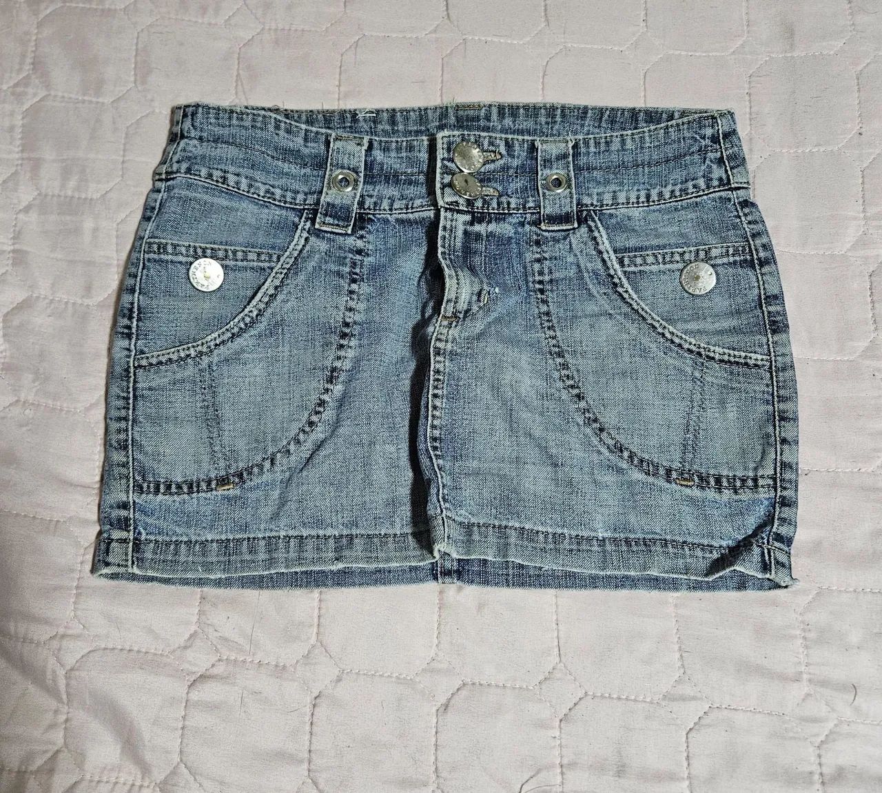 Saia jeans feminina 
