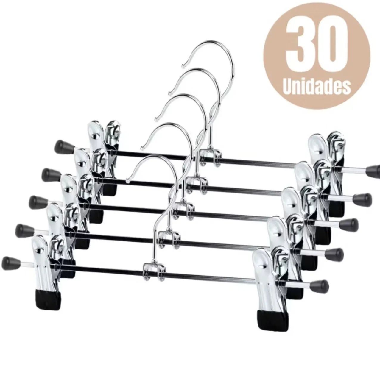 Kit 30 cabides com presilha