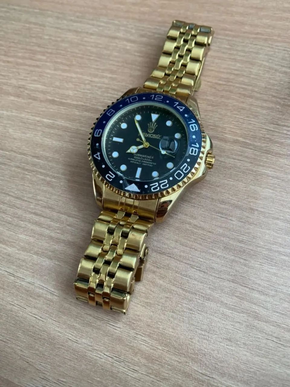 RELÓGIO AUTOMÁTICO DOURADO- ESTILO LUXO - Foto 4