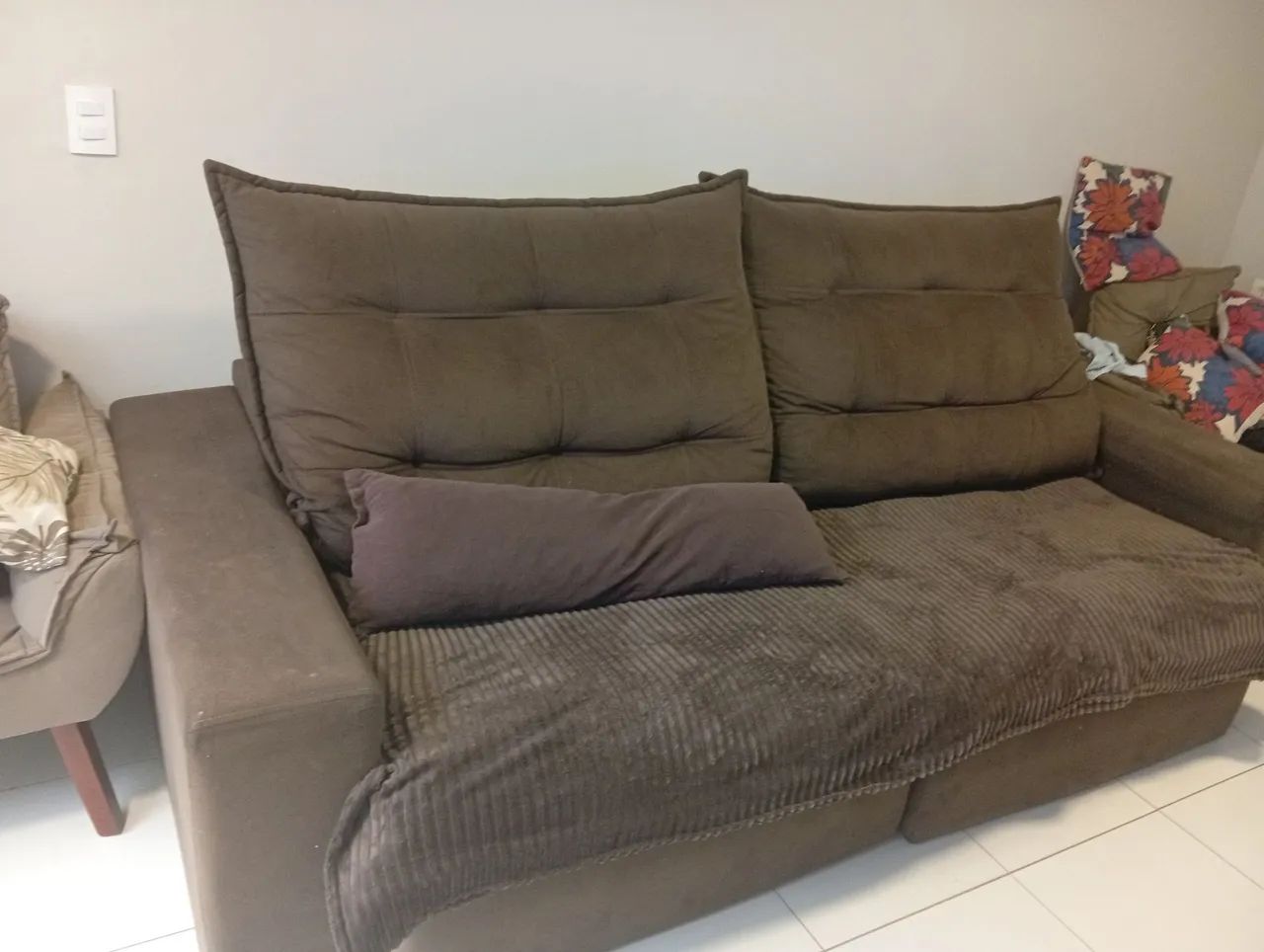Sofá grande reclinável e retrátil  - Foto 4