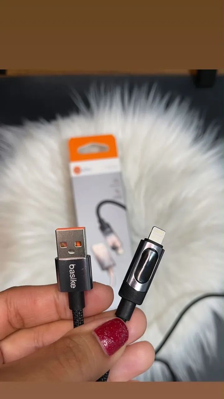Cabo iPhone Basike com visor - Foto 4