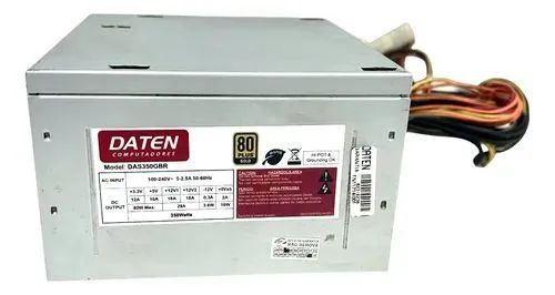 Fonte atx real daten 350w 80 plus modelo das350gbr  - Foto 2